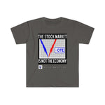 Load image into Gallery viewer, The Stock Market Is Not The Economy Black Box Men&#39;s Tee
