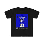 Load image into Gallery viewer, I Believe In Us Blue Box Men&#39;s Tee
