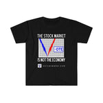 Load image into Gallery viewer, The Stock Market Is Not The Economy Black Box Men&#39;s Tee
